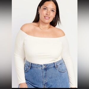 NWT Old Navy Fitted Off-the-Shoulder Top for Women, L​
